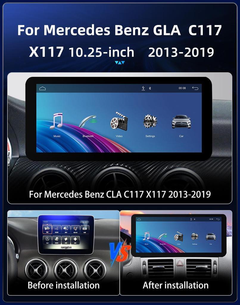 10,25-дюймовый экран навигации CarPlay и камеры заднего вида для Mercedes CLA Class C117/X117