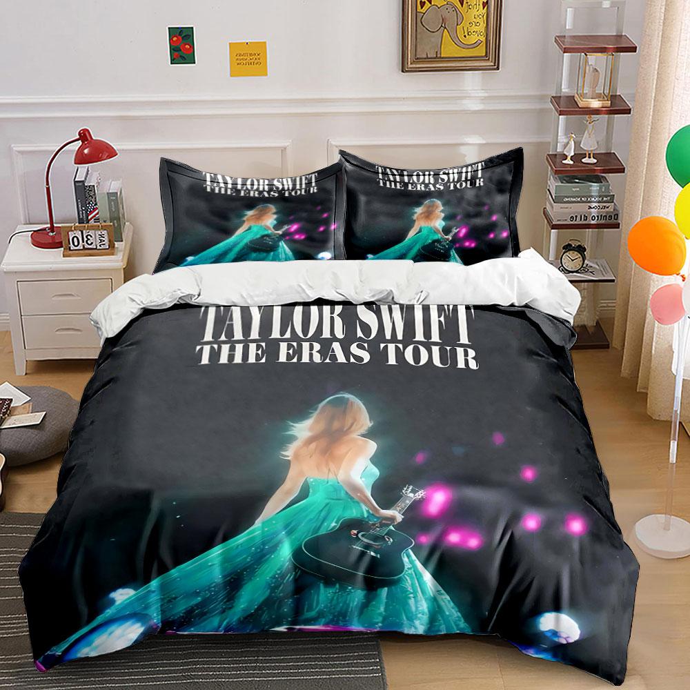 Green Dress Concert Theme Bedding Duvet Cover Set Duvet Cover Pillowcases (1*Duvet Cover 2*Pillowcases, without duvet insert)