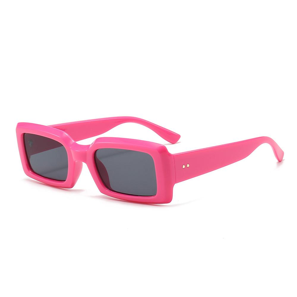 Candy-colored sunglasses, popular among Instagram influencers, modern sunglasses with a square frame