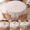 White Lace Tablecloth Flower Embroidered Tablecloth Retro Decorative Table Cloth  Home