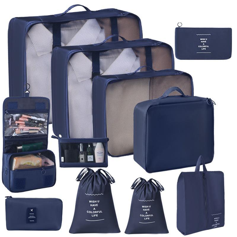 Travel Storage Bag Set - 7-Piece Multi-functional Compartment Bags for Clothes & Cosmetics
