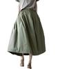 Spring Elegant Clothes Womens Luxury Loose Leisure A-Line Skirts Ladies Classic Vintage Elastic Streetwear Plus Size