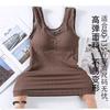 Сексуальная зимняя одежда, терможилет с подкладкой, женское бархатное теплое термобелье, тонкая бесшовная кружевная майка без рукавов с v-образным вырезом