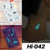 Little Sexy Cute Tattoo for Women Glowing Dark Taty Waterproof Fake Tatoo Luminous Tattoo Stickers Body Art Cartoon Tattoo