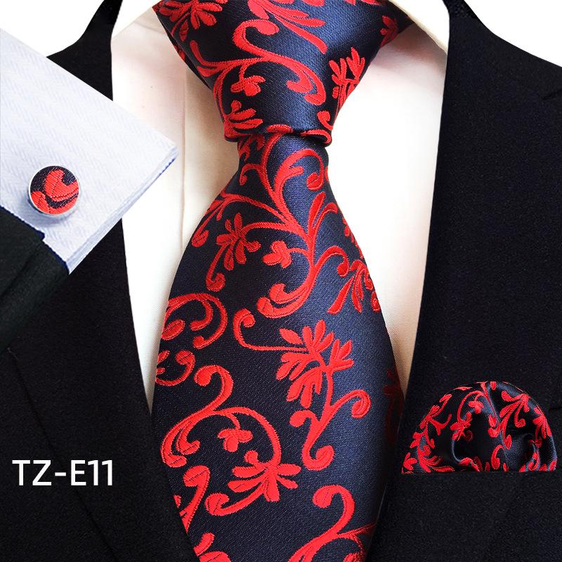 Paisley Waist Flower Men's Tie, Pocket Square, and Cufflinks Set - 2025 Edition