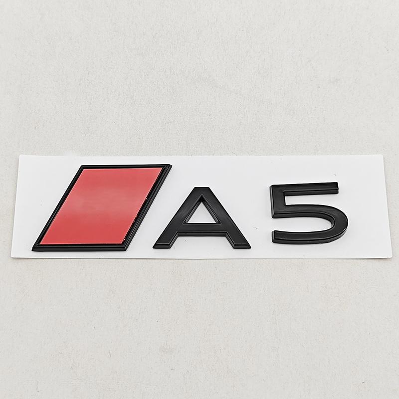 2026 3D Black Red Car Rear Emblem Badge Sticker For Audi A3 A4 A5 A6 A7 A8 Q3 Q5 Q7 Q8 Trunk Logo Auto Styling Accessories