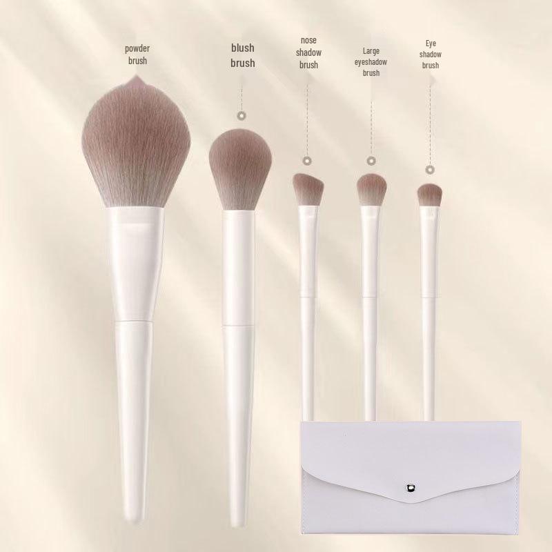 Набор из 12 кистей для макияжа для начинающих: Кисти с мягкой щетиной для теней, румян, пудры и контуринга