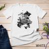Ferret Ink Blot Water Color Design Unisex T-shirt