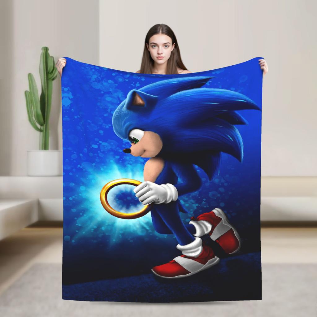 Sonices the H-Hedgehogs Blanket Soft Funny Plush Throw Blanket For Kids Adult Couch Chair Flannel Bedspread Bed Cover