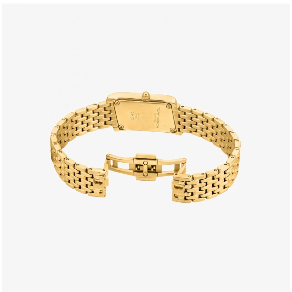 Tory Burch Eleanor Mother Of Pearl Square Women S Metal Watch Tbw1089