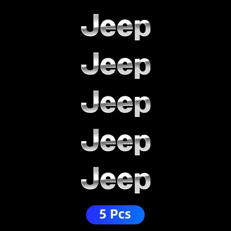 2/5/10pcs 3D Metal Car Decoration Sticker Badge Decal Auto Accessories For Jeep Renegade Wrangler JL JK Gladiator Grand Compass AMV1