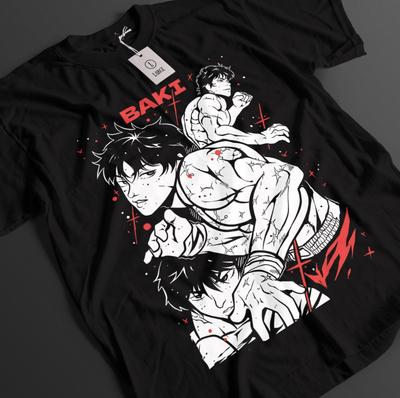 New Baki The Grappler Shirt Baki Hanma Tshirt Yujiro Top Fighting T-Shirt Unisex Tee