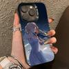 Чехол для телефона в стиле аниме Твоя апрельская ложь Каори для iPhone 17,16,15,14,13,12,11 Plus,Pro Max,XS,ЦветнойСеребряное покрытие Внутренняя крышка