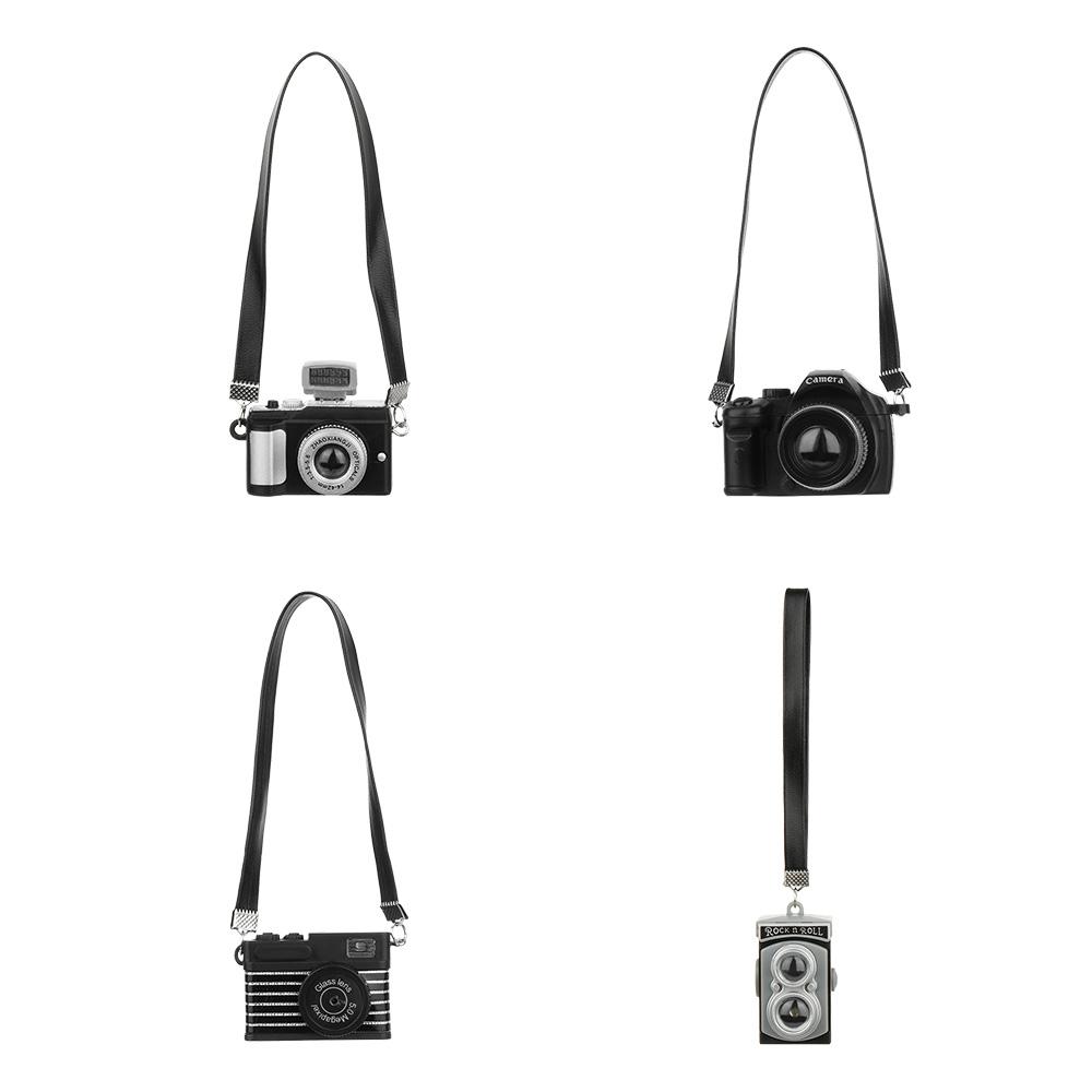 Мини зеркальная детская игрушка Миниатюрные куклы Камера Затвор и вспышка Цифровая камера Модель с черным поясом