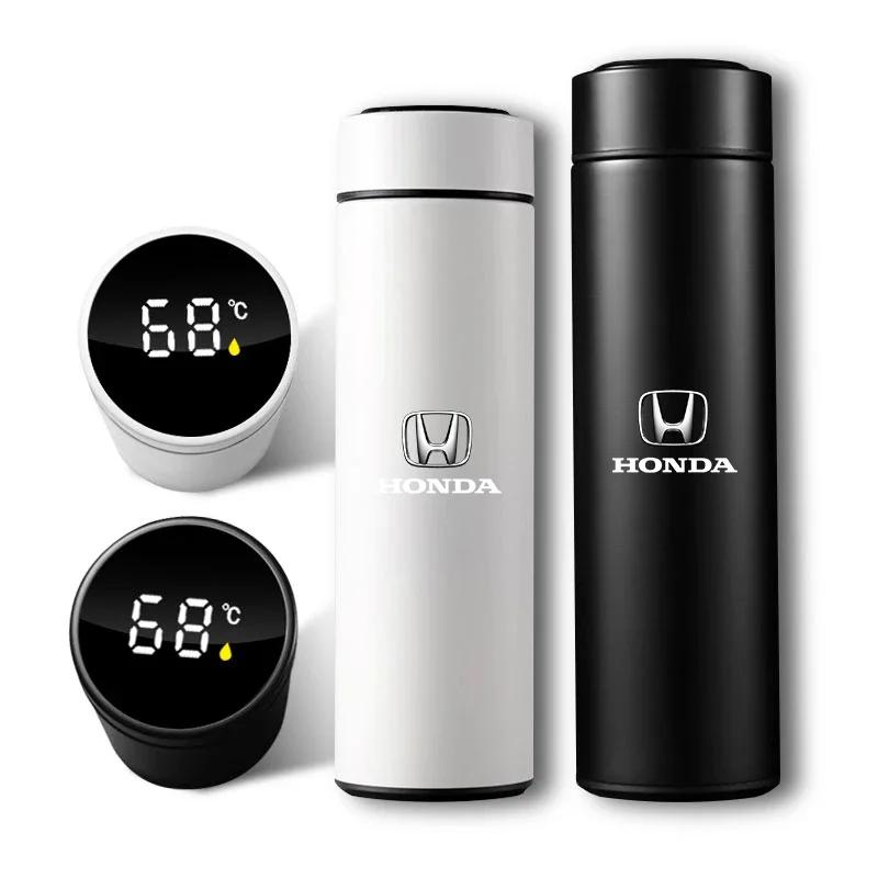 For Honda Car Smart Thermos Bottle With Temperature Display Coffee Cup for Honda Civic Accord CRV Fit Jazz City Odyssey Jade Car