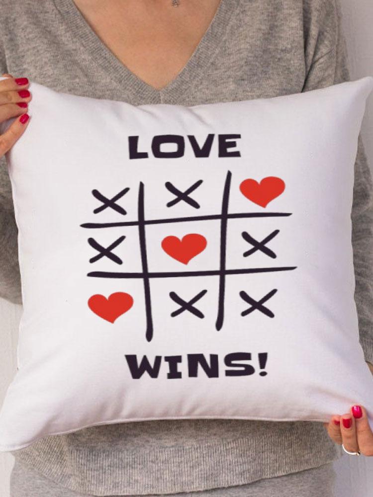 Наволочка Rainbow Love Wins для новой пары, декор для спальни, наволочка Love Tic Tac Toe, подушки для свадебного подарка Love 45*45 см