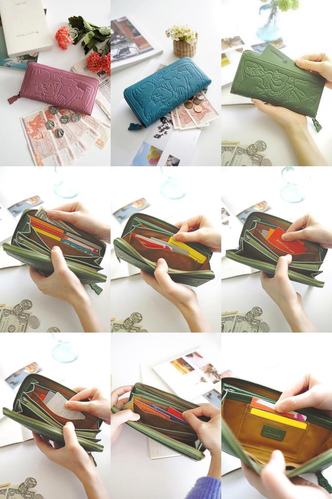 Long Wallet Round Zipper Genuine Leather Mustard [Dakota] Women's 30192-53