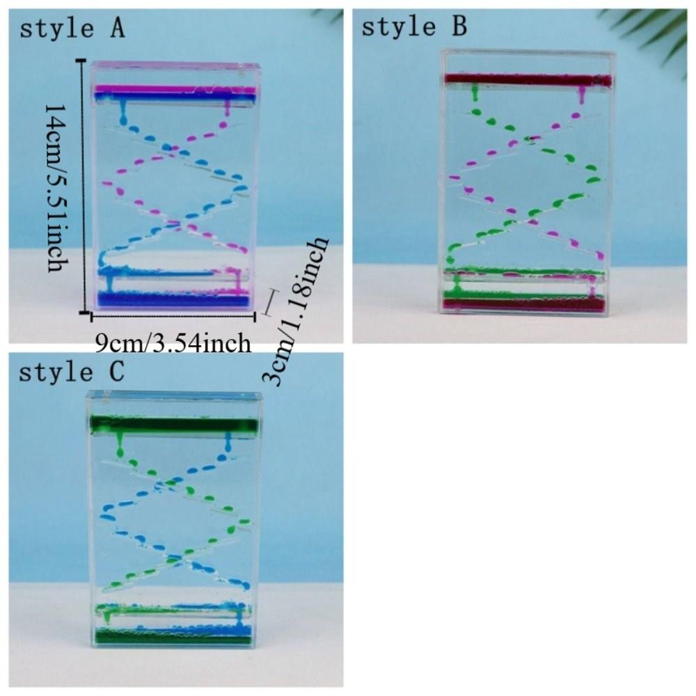 Colorful Dynamic Slime Flow Timer Square Two-color Sandglass Timer Water Drop Timer Home Decor
