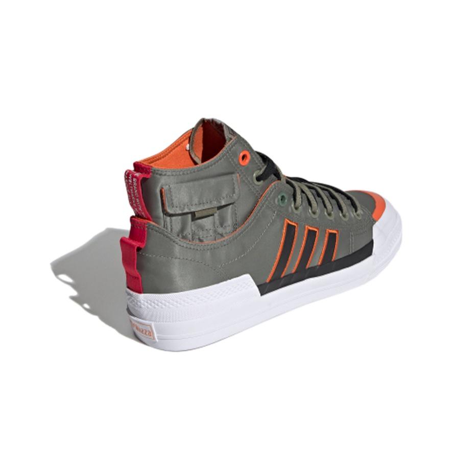 adidas Originals Nizza Hi Dl Тканевые Повседневные Прочные Высокие Кеды для Скейтборда Унисекс Зеленые Белые GZ2655