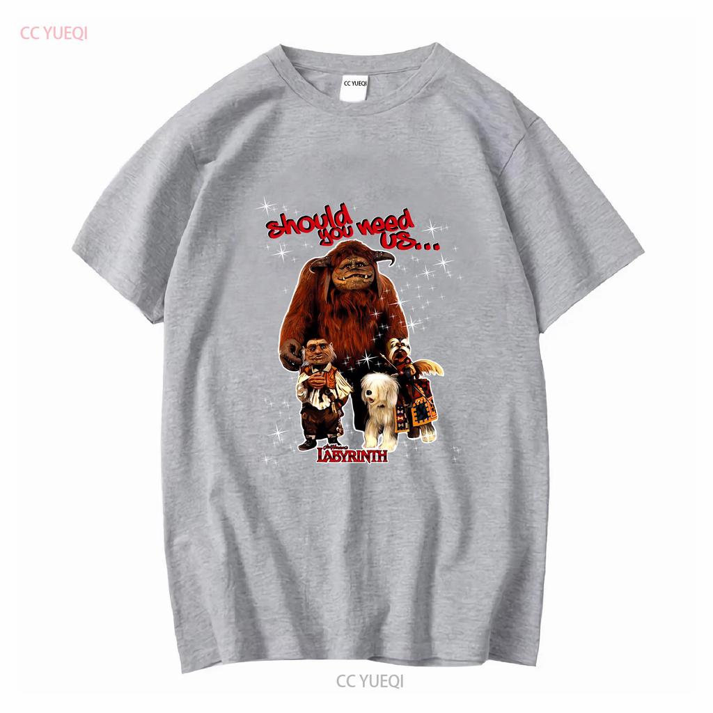 Labyrinth Should You Need Us Unisexs Premium Slim Fit T Shirt vintage Washed homme streetwear graphic Unisex designer clothes