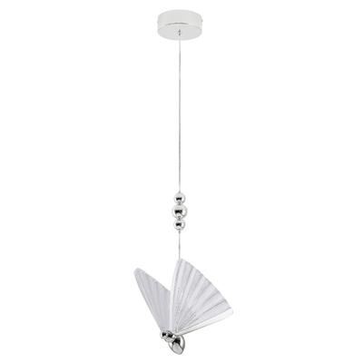Lampa Wisząca Dekoracyjna Chrom Motyl Zmienna Barwa Led 8W Mariposa Light Prestige