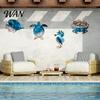 Durable Summer Decor Sign 4 Pcs Wooden Sign, Coastal Ocean Animal Hanging Decor, Cute Sea Seaside Home Turtle Crab Seahorse Wall Plaque for