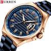 Man Brand Luxury Watch Gold White Top Brand CURREN Watches Stainless Steel Quartz Wristwatch Auto Date Clock Male
