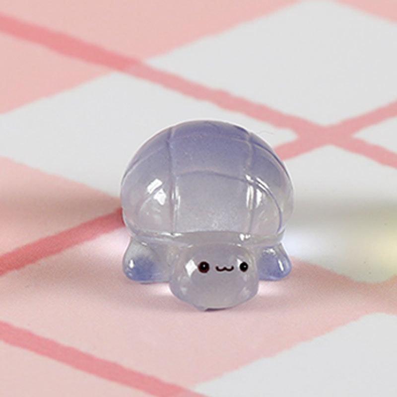 1 шт. Красочная светящаяся мини-черепаха Фигурка для микроландшафта Украшение DIY Светящаяся черепаха Миниатюрная статуэтка Декор для горшечного сада