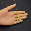 Anniyo ST. Vincent Map Pendant and Chain Necklaces Saint Vincent Maps Lesser Antille Jewelry @126621