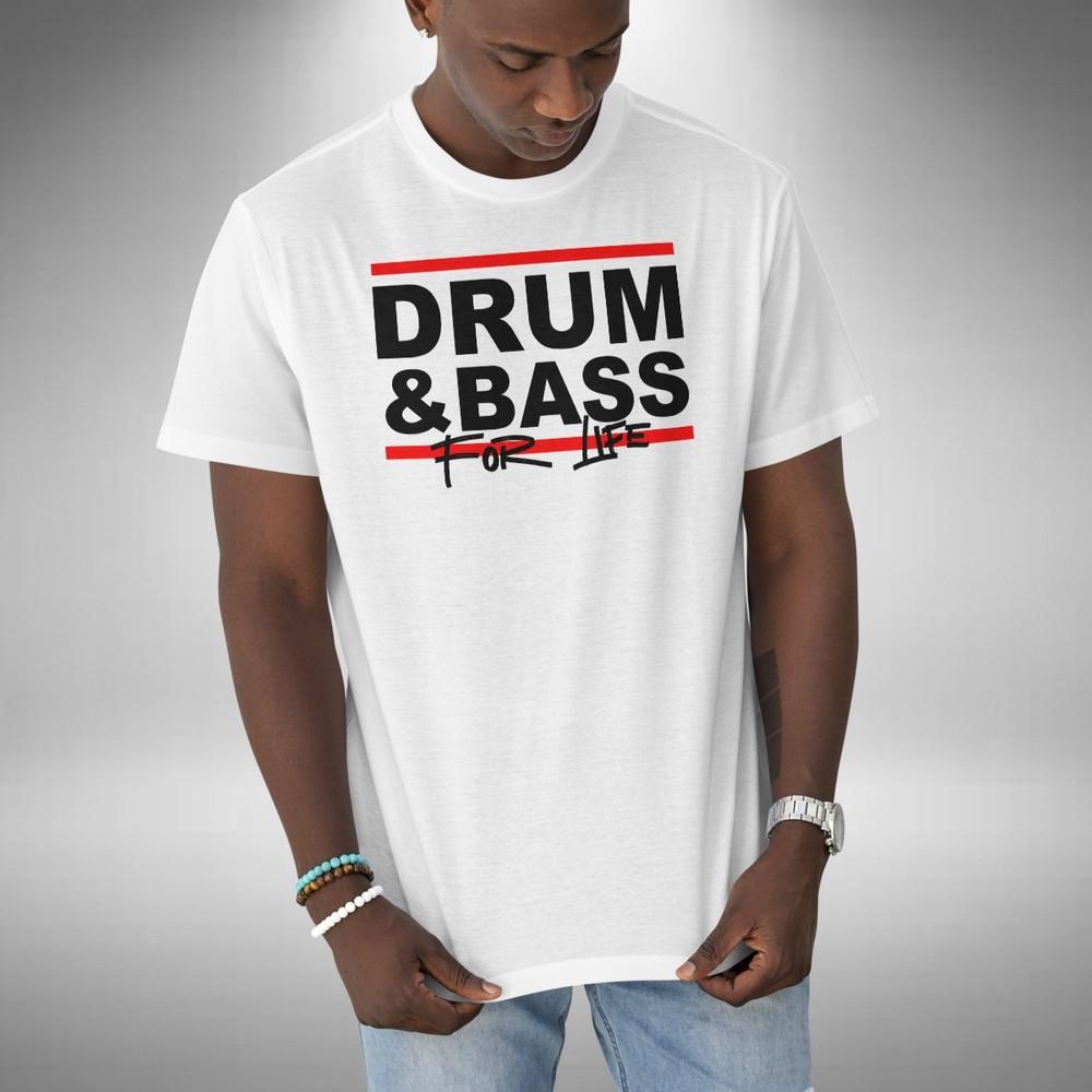 Drum and Bass T-Shirt For Life Jungle Old Skool DNB Inspired Small to 5XL