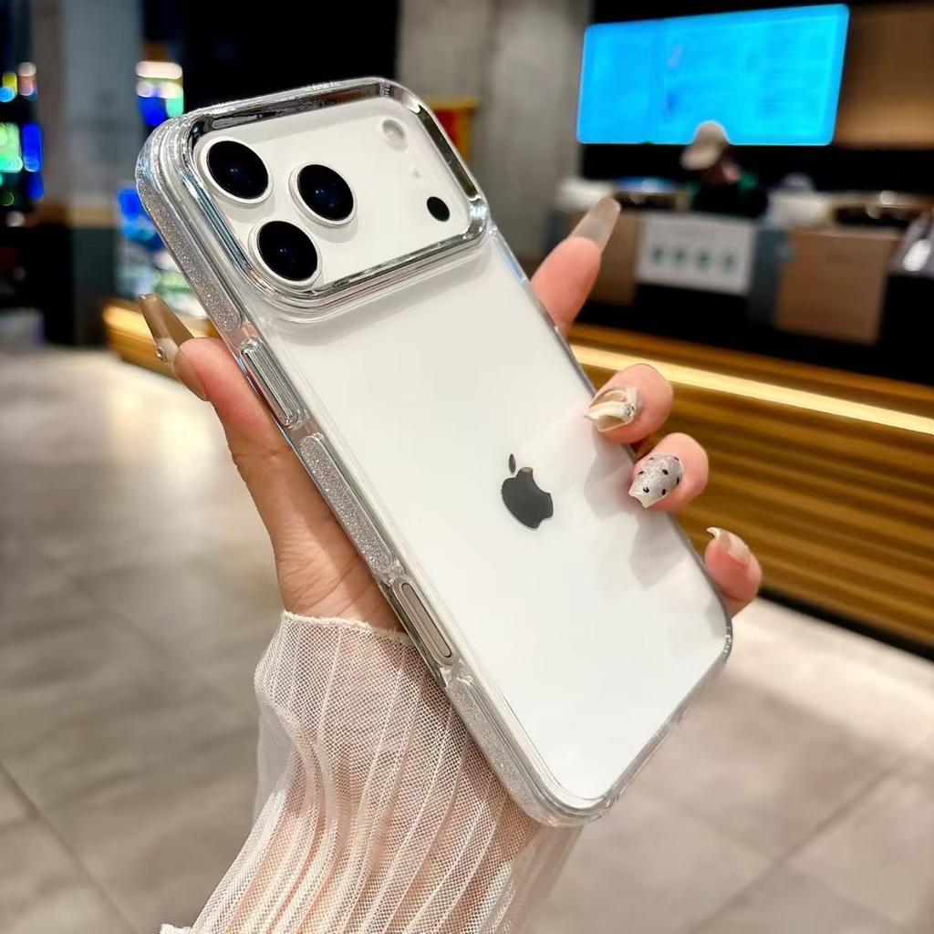 Роскошный прозрачный чехол со блестками для IPhone 17 16 15 14 13 12 11 Pro Max 17 Air Защитный чехол от ударов