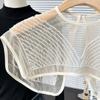 New Organza Embroidery Women's Lace Collar New Lace Up Shawl Fake Collar Detachable Shirt Collar Cloak Fake False Collars