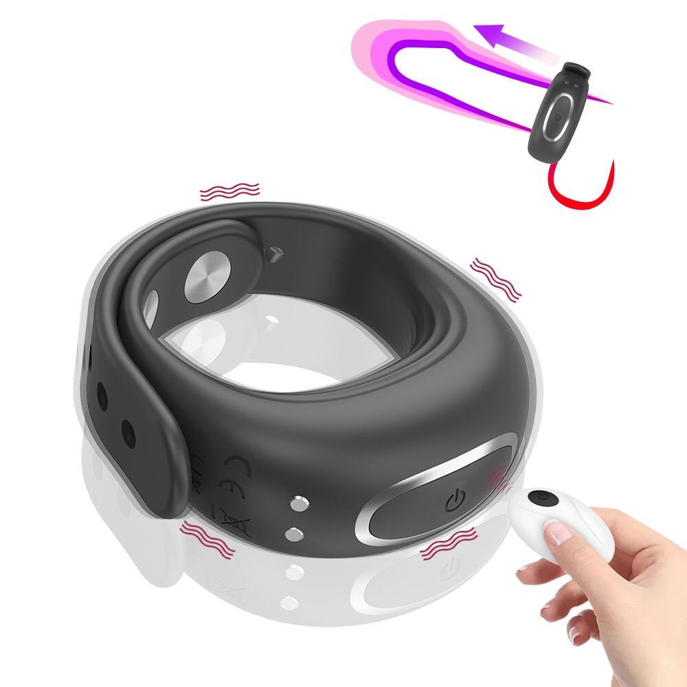 Vibrator Verstelbare Penis Ring Voor Mannen Mastubator Vertraagde Ejaculatie Anaal Plug Dildo