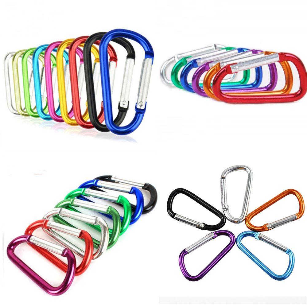 7-colors Aluminium Safety Camping Hiking Hook Buckle Keychain Climbing Buckles Alloy Carabiner