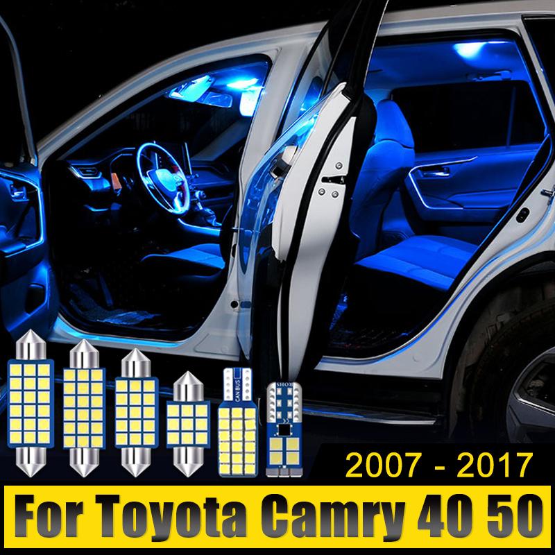 Для Toyota Camry 40 50 XV40 XV50 2007-2010 2011 2012 2013 2014 2015 2016 2017 Автомобильные лампы для чтения Лампы для зеркала заднего вида Лампочки для багажника