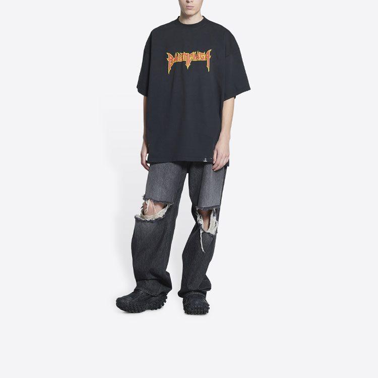 Balenciaga Металлическая винтажная оверсайз футболка 694576TMV881055