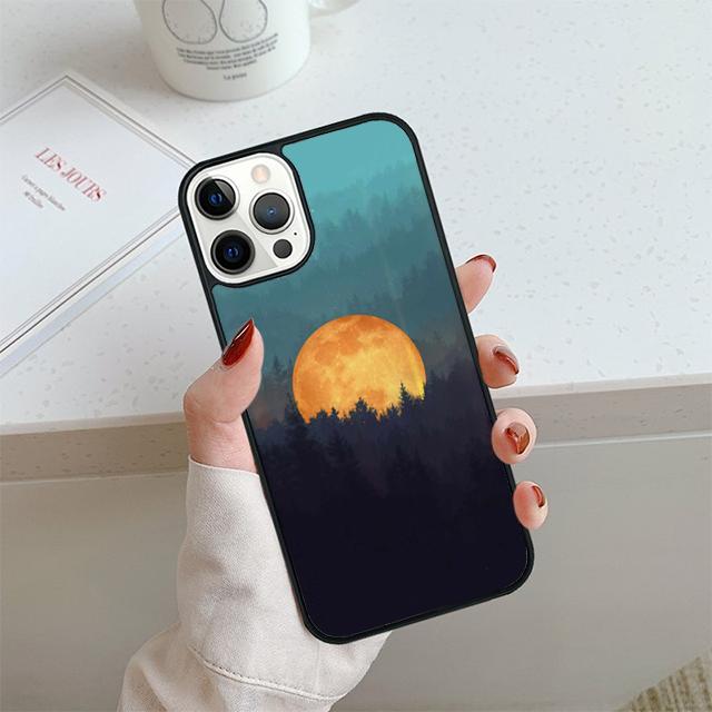Forest Moon Phone Case For iPhone 17 Air 14 15 16 13 12 Cover For Apple iPhone 17 Air 14 15 16 Pro Max 6S Plus Coque