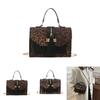 Elegant Retro Leopard Pattern Small Square Purse For Women Sophisticated Fashion Accessory