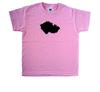 Czech Republic Outline Pink Kids T-Shirt