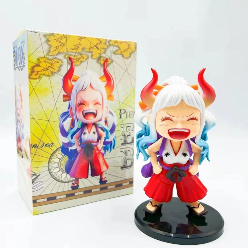 1-2Pcs One Piece Anime Figure Doll Portgas D Ace Yamato Q Version Model Decor Peripheral Ornament Children Charm Gifts Toys