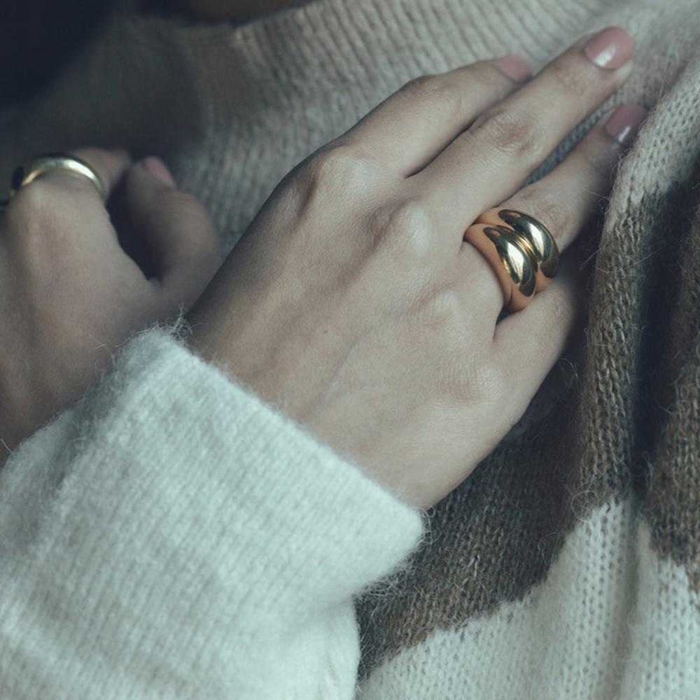 Модное кольцо Кольцо из нержавеющей стали 316L Anillo Ringen Mujer Женские кольца Bague Парная бижутерия Модные подарки Не выцветает
