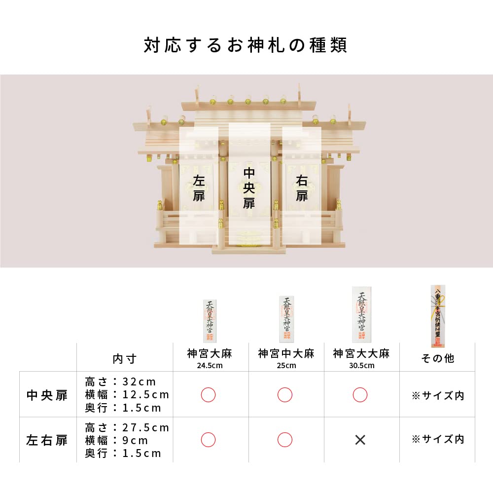Камидана но Сато (Камидананосато) Набор синтоистского храма с тремя разными крышами (Средняя) -