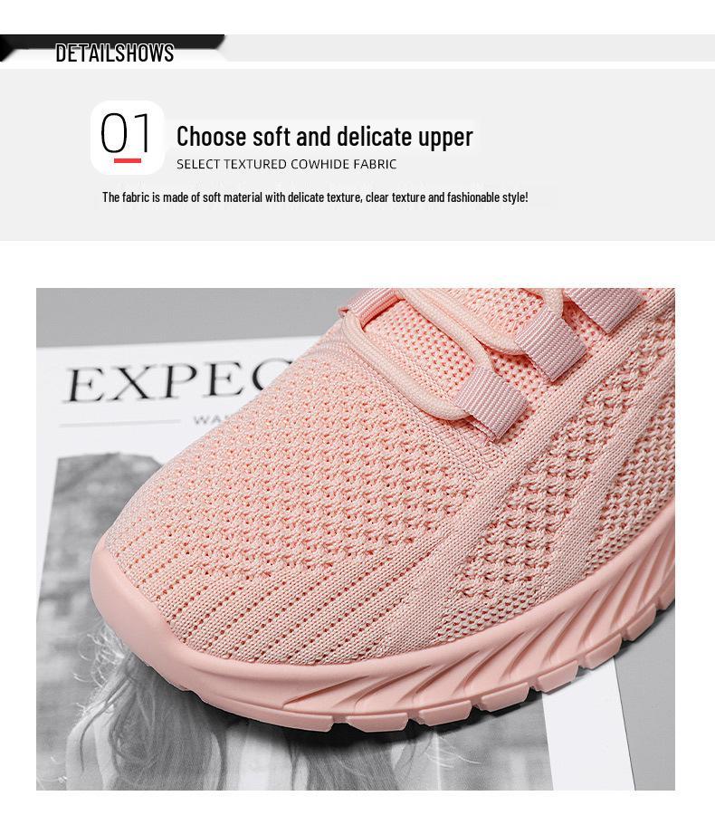 Женские модные легкие кроссовки Flyknit - Дышащие, повседневные, доступны большие размеры
