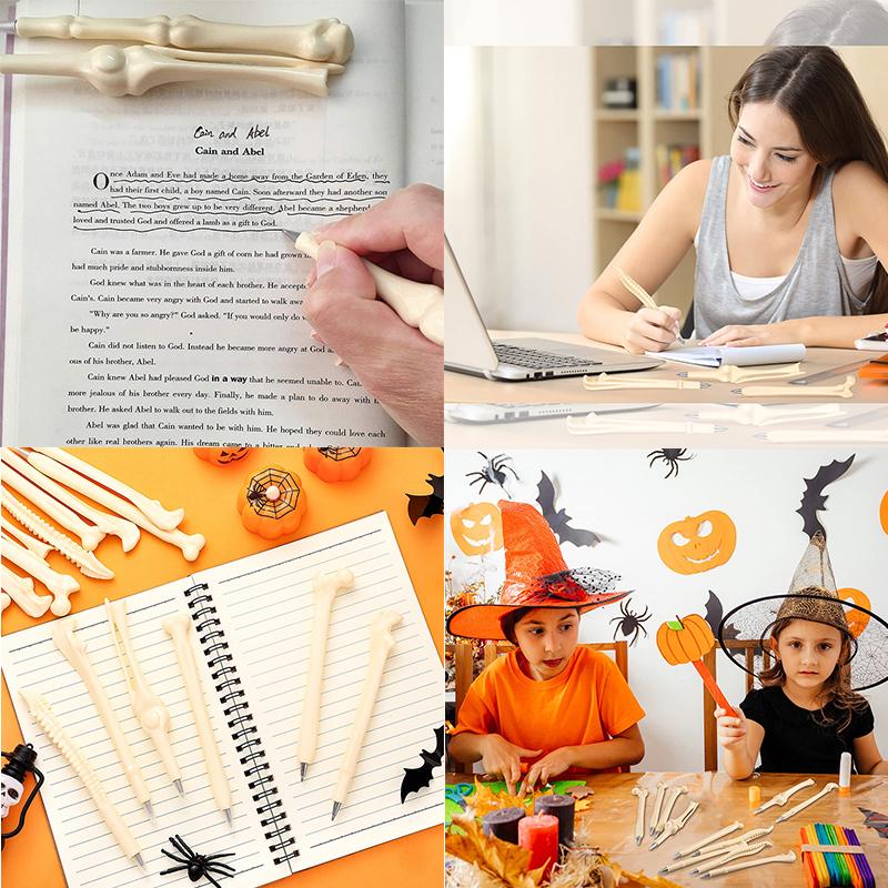 20 шт. шариковых ручек в форме кости, черные чернильные ручки, ручки для пальцев, ручка для медсестры, доктора, канцелярские принадлежности, подарок для студента