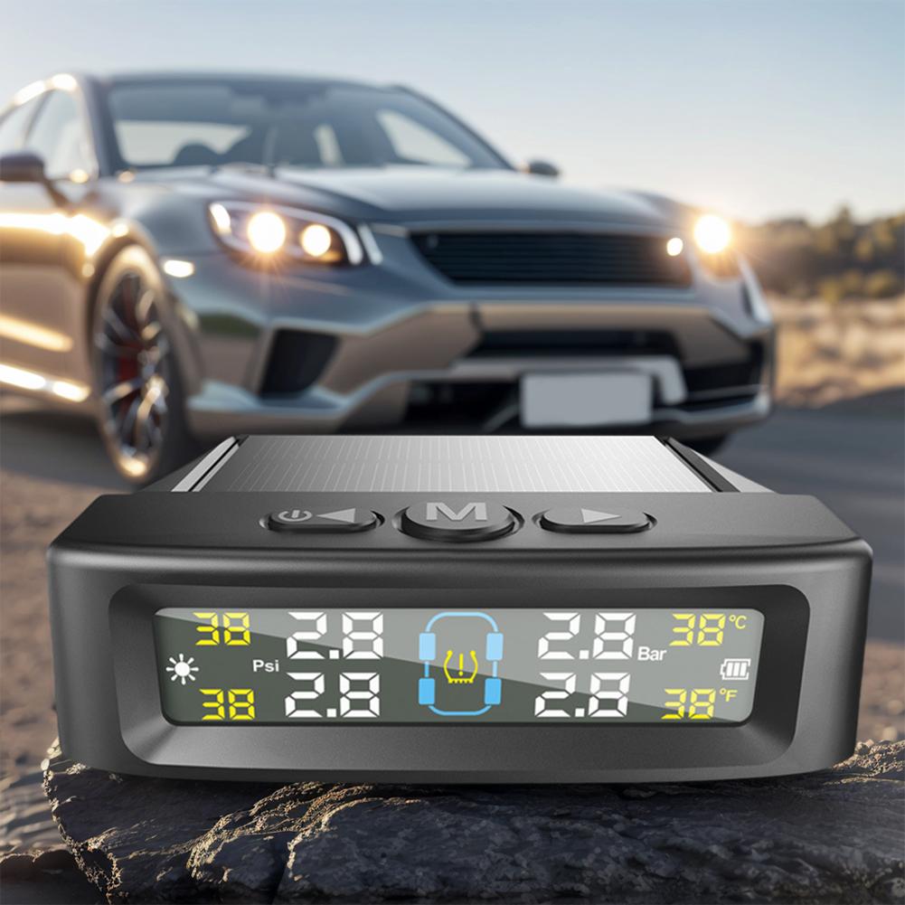 Система контроля давления в шинах 4 датчика USB/Солнечная TPMS Система мониторинга давления в шинах для автомобиля Седан Внедорожник