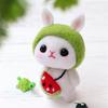 (H0826)Cute Rabbit Pattern Handmade DIY Poke Wool Felts Material Production Package