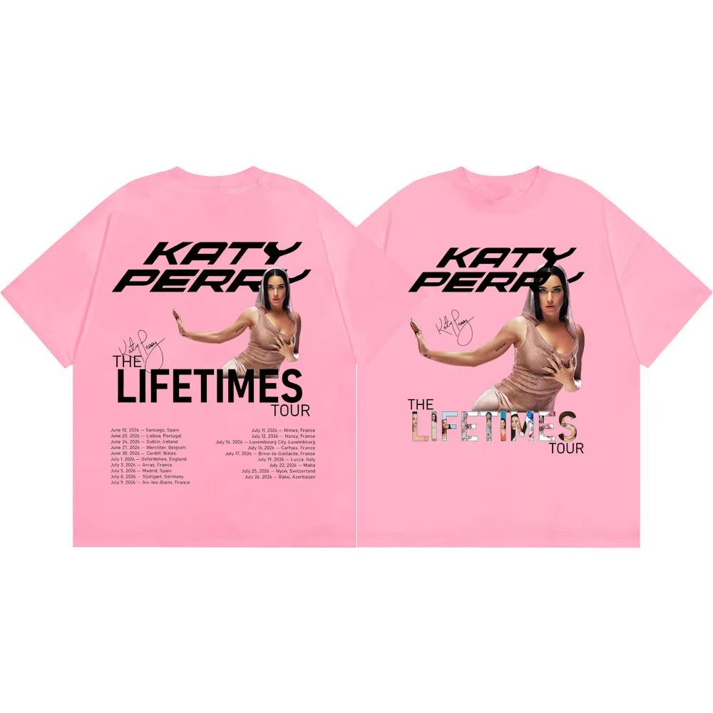Singer Katy Perry 2026 Fastivals Tour Graphic Unisex Summer T Shirt Cotton Mens Womens Popular Fashion Fan Casual Tshirt