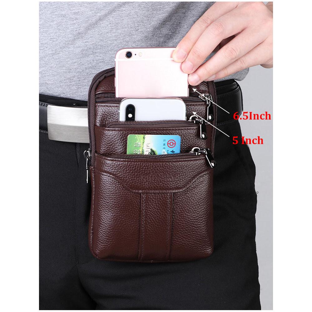 Мужская сумка через плечо для мобильного телефона, кошелек, кобура для телефона, чехол из натуральной кожи, поясные сумки, маленькая сумка-мессенджер, тонкая сумка