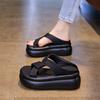 Slippers Female Summer Outer Wear Fashion 2025 New Fairy Style with Skirt High-end Thick-soled One-word Beach Sandals
