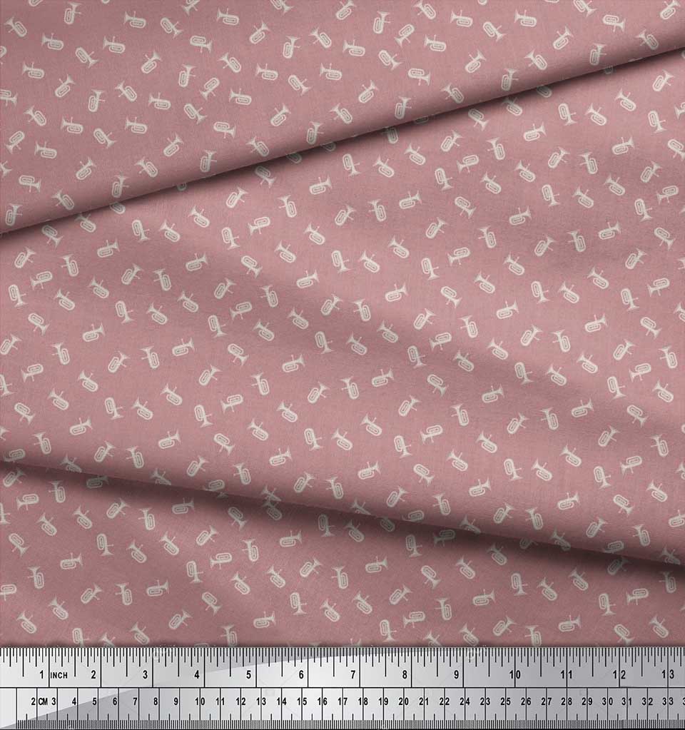 Soimoi Japan Crepe Satin Fabric Tuba Shirting Decor Fabric Printed metre 42 Inch